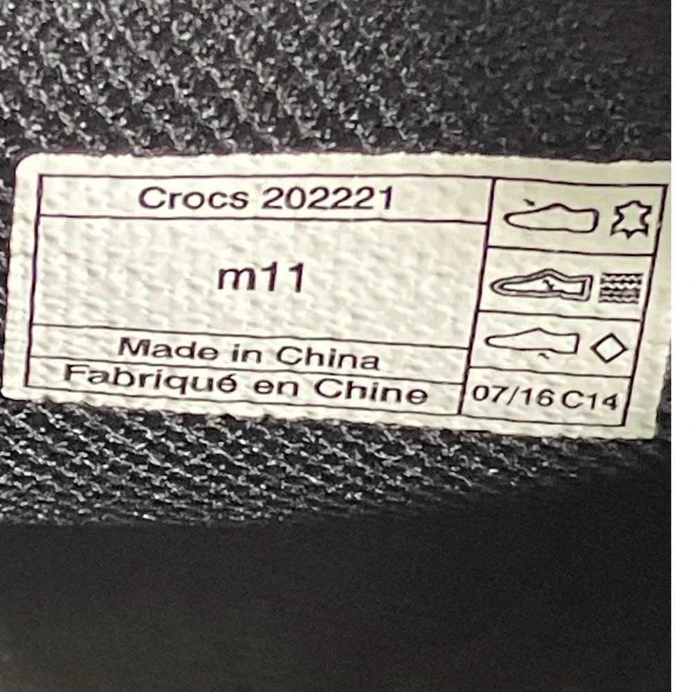 Crocs Walu Slip-On Leather Loafers Mens 11 Charcoal Grey Moc Toe 202221